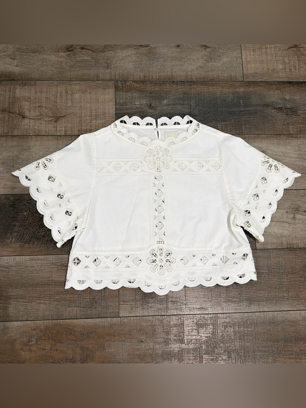 Isabel Marant Parissa broderie anglaise cotton blouse top - Picture 3 of 9